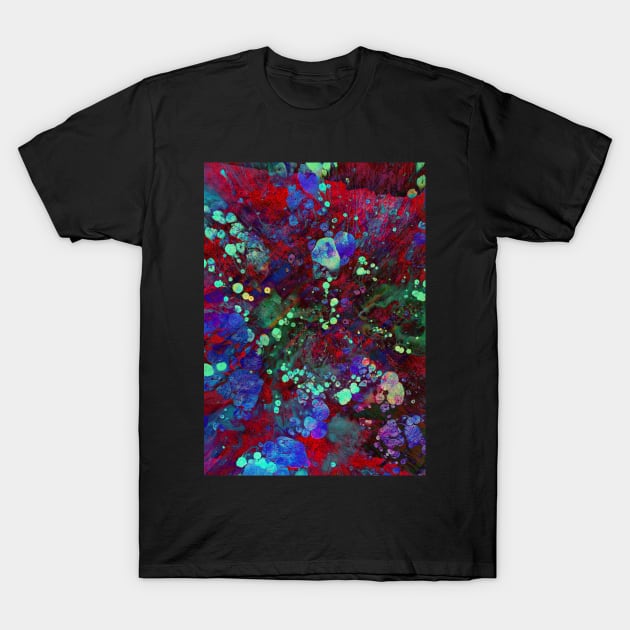 Abstract red blue and green painting T-Shirt by Fresan